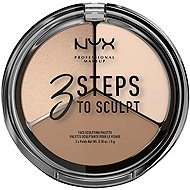 NYX PROFESSIONAL MAKEUP 3 Steps To Sculpt 01 Fair Contouring Palette, 15g - Contouring Pallete