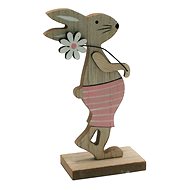 Goba Decorative bunny with flower 16 cm - Easter Decoration