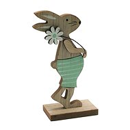 Gobo Rabbit with flower in mint colour - Easter Decoration