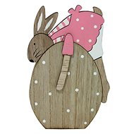 GOBA Easter decoration - Wooden egg with rabbit small - Easter Decoration