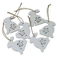 GOBA Easter hanging decoration - Small bunnies, 6 pcs - Easter Decoration