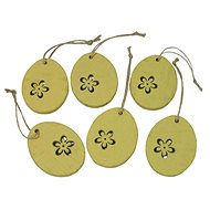 GOBA Easter decoration hanging - Eggs small yellow, 6 pcs - Easter Decoration