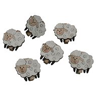 GOBA Easter decoration - Sheep pegs, 6 pcs - Easter Decoration