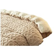 4sleep Reversible knitted blanket / lamb, zipped, 180 × 220 cm - Blanket