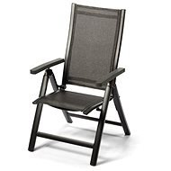 COMFORT Állítható alumínium fotel - fekete karfák - Kerti fotel