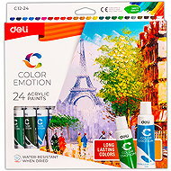 DELI EC12-24 24 Farben x 12 ml - Acryl-Farben 