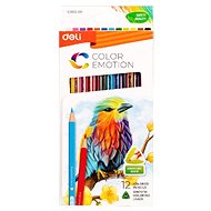 DELI Color Emotion trojhranné 12 barev - Pastelky