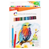 DELI Color Emotion trojhranné 18 barev - Pastelky