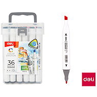 DELI colour Emotion sketch pen, double-sided, 36 colours - Markers