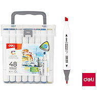 DELI colour Emotion sketchbook, double-sided, 48 colours - Markers