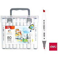 DELI colour Emotion sketch pen, double-sided, 80 colours - Markers