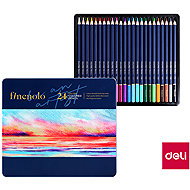 DELI FINENOLO in metal case, 24 colours - Coloured Pencils