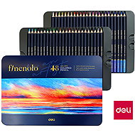DELI FINENOLO in metal case, 48 colours - Coloured Pencils