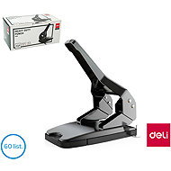 DELI large capacity all-metal, 60 sheets, black - Paper Punch