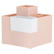 DELI Linfini 4 compartments + 1 removable box, plastic, pink - Stationery Stand