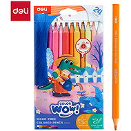 DELI colour WOW woodless triangular JUMBO 24 colours - Coloured Pencils