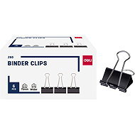 DELI 75 mm, black - pack of 6 - Binder Clip