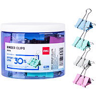 DELI 50 mm, "NO FEEDBACK", mix of colours - box 12 pcs - Binder Clip