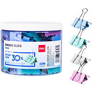 DELI 41 mm, "NO FEEDBACK", mix of colours - box 24 pcs - Binder Clip