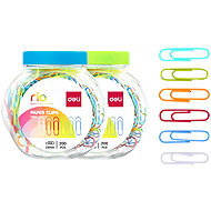 DELI 29 mm, mix barev - dóza 200 ks - Paper Clips