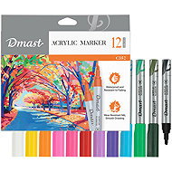 DELI Dmast Acrylic - Set of 12 Colours - Markers