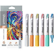 DELI Dmast akrylové, metal - sada 6 barev   - Markers