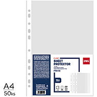 DELI A4/80 microns, Glossy - Pack of 50 - Sheet Potector