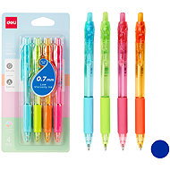 DELI EQ057-4BL modré - balení 4 ks - Ballpoint Pen