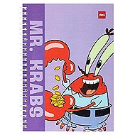 DELI SPONGEBOB Spiral Notebook A5 Lined, 60 Sheets, Mr. Krabs - Notepad