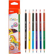DELI ColoRun trojhranné 2v1 12 barev  - Coloured Pencils