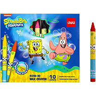 DELI Spongebob Round 10 Colours - Wax Crayons