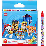 DELI Paw Patrol Round 12 Colours, Blue Packaging - Wax Crayons