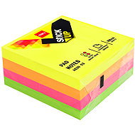 DELI STICK UP samolepicí 76 × 76 mm, 4 × 100 lístků, neonový mix barev - Memo Pad
