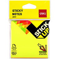 DELI STICK UP Easy acces samolepicí 76 × 76 mm, 4 × 25 lístků, neonový mix barev - Memo Pad