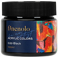 DELI FINENOLO black, 100 ml - Acrylic Paints for Canvas