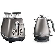 Snídaňová kolekce De'Longhi Distinta Flair - stříbrná (KBI2001.S & CTI2103.S) - Breakfast Set