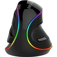 DELUX M618PR Rechargeable RGB Vertical mouse - fekete - Egér
