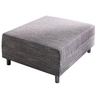 Delife Chair Clovis 98 × 83 cm, light grey, modular, textured fabric - Stool