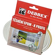 Den Braven EPDM rubber sealing profile D-profile white 9 mm x 6 mm x 100 m - Duct Tape