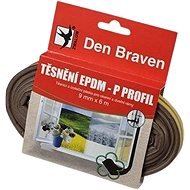 Den Braven Tömítő profil EPDM gumiból D-profil barna 9 mm x 6 mm x 100 m - Ragasztó szalag