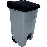 Denox Footprint waste bin for sorted waste 80 l, black lid, plastic with wheels - Rubbish Bin