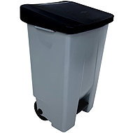 Denox Footprint waste bin for separated waste 120 l, black lid, plastic with wheels - Rubbish Bin