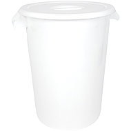 Denox Waste container with lid INDUSTRIAL, 100 l, gastro, white, rigid plastic - Rubbish Bin