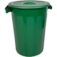 Denox Waste container with lid INDUSTRIAL, 100 l, gastro, green, rigid plastic - Rubbish Bin