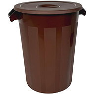 Denox Waste container with lid INDUSTRIAL, 100 l, gastro, brown, rigid plastic - Rubbish Bin