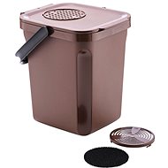 Denox Active waste bin for organic waste 10 l, brown - Rubbish Bin