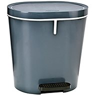 Denox Oval pedal bin 8 L, plastic, anthracite - Rubbish Bin