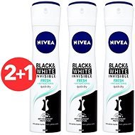 NIVEA Black & White Fresh 3× 150 ml - Dámsky antiperspirant