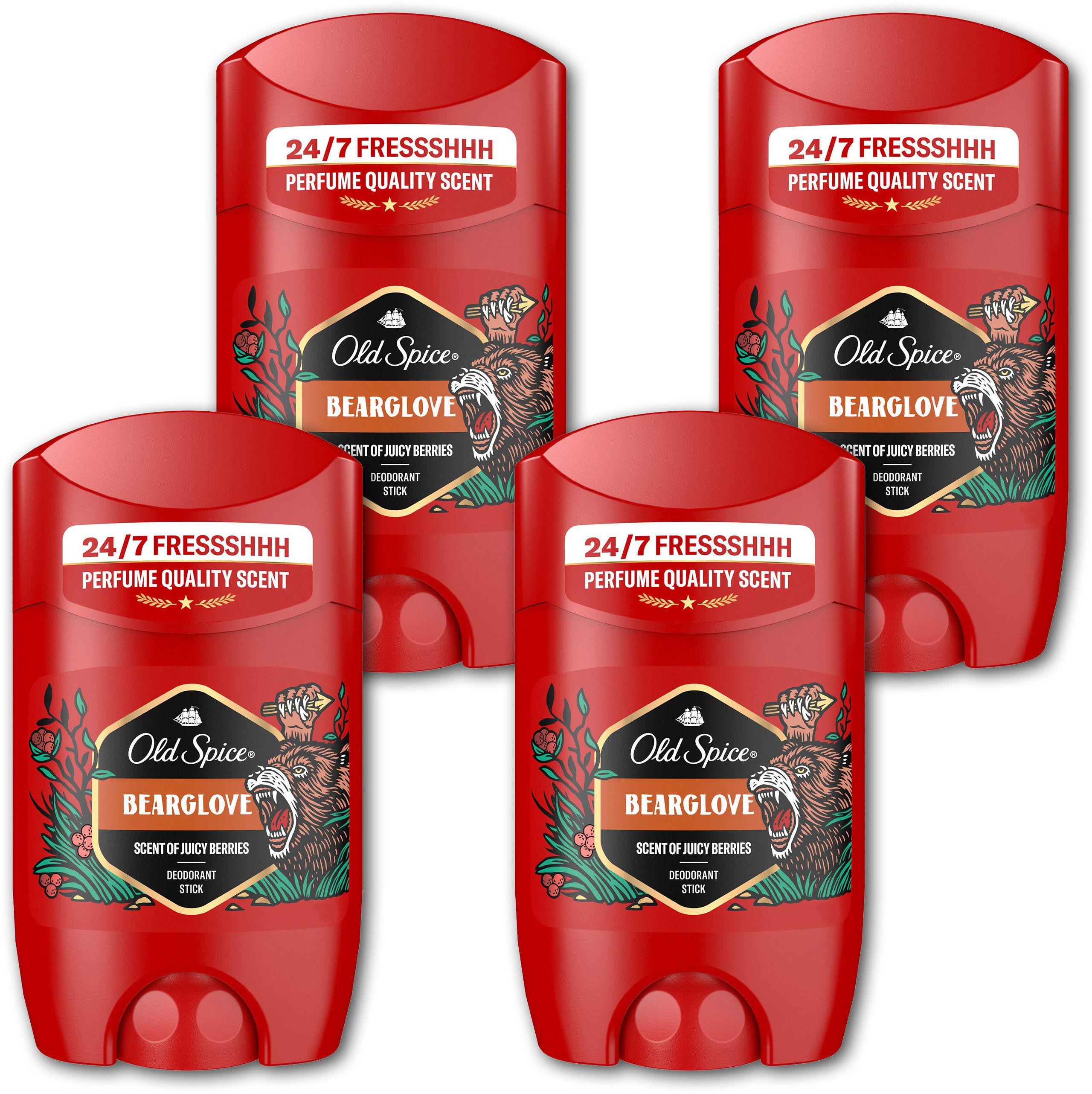 OLD SPICE Bearglove Deo Stick 4 × 50 ml - Deodorant