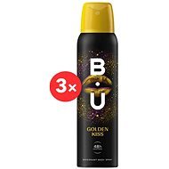 B. U. Golden Kiss dezodor 3 × 150 ml - Dezodor